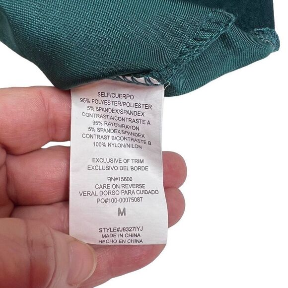 Altar’d State emerald green crushed velvet long sleeve bodysuit size M - Picture 7 of 12